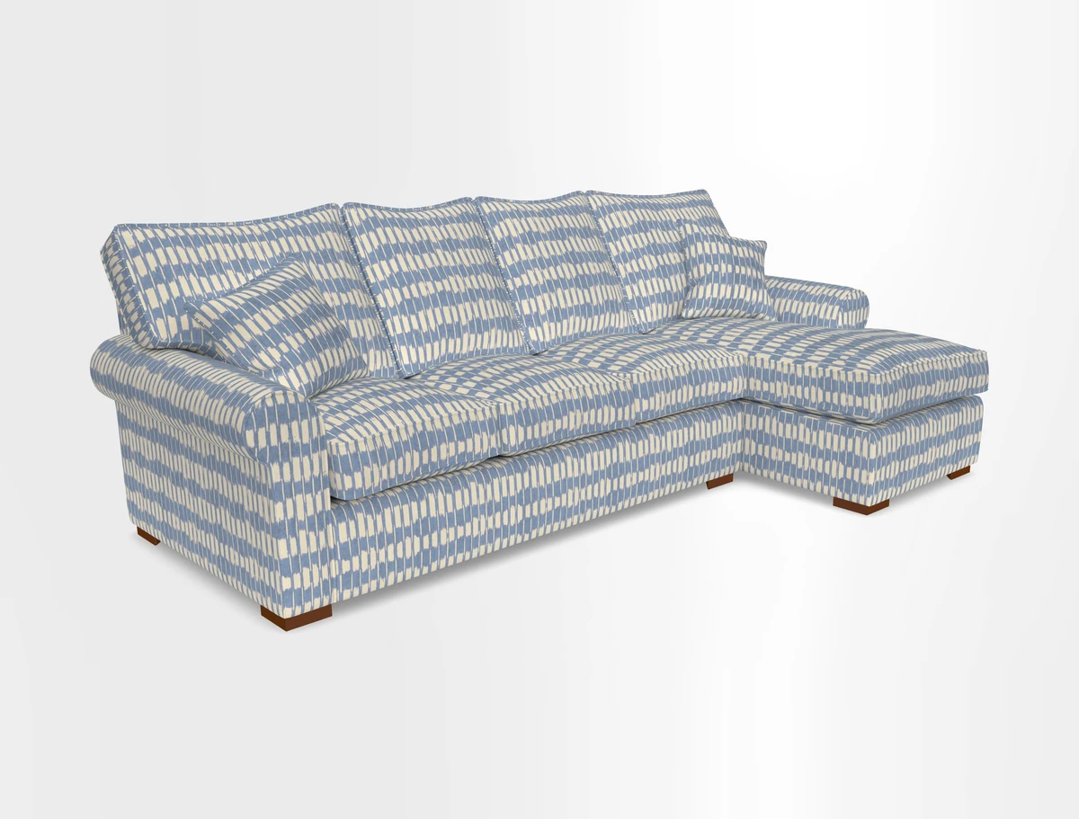 Upperton Chaise RHF in Two Tone Plain Biscuit - Loose cover option available