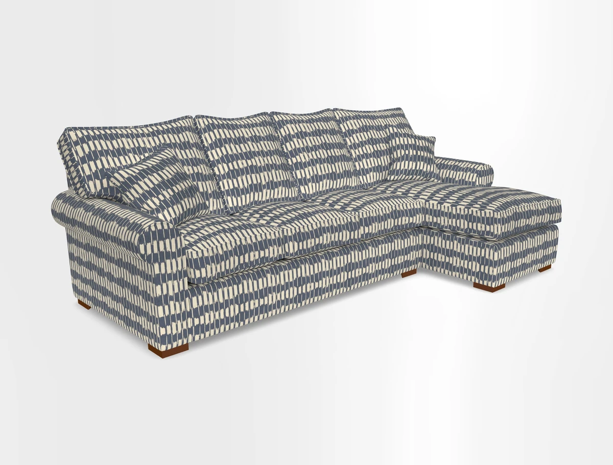 Upperton Chaise RHF in Two Tone Plain Biscuit - Loose cover option available
