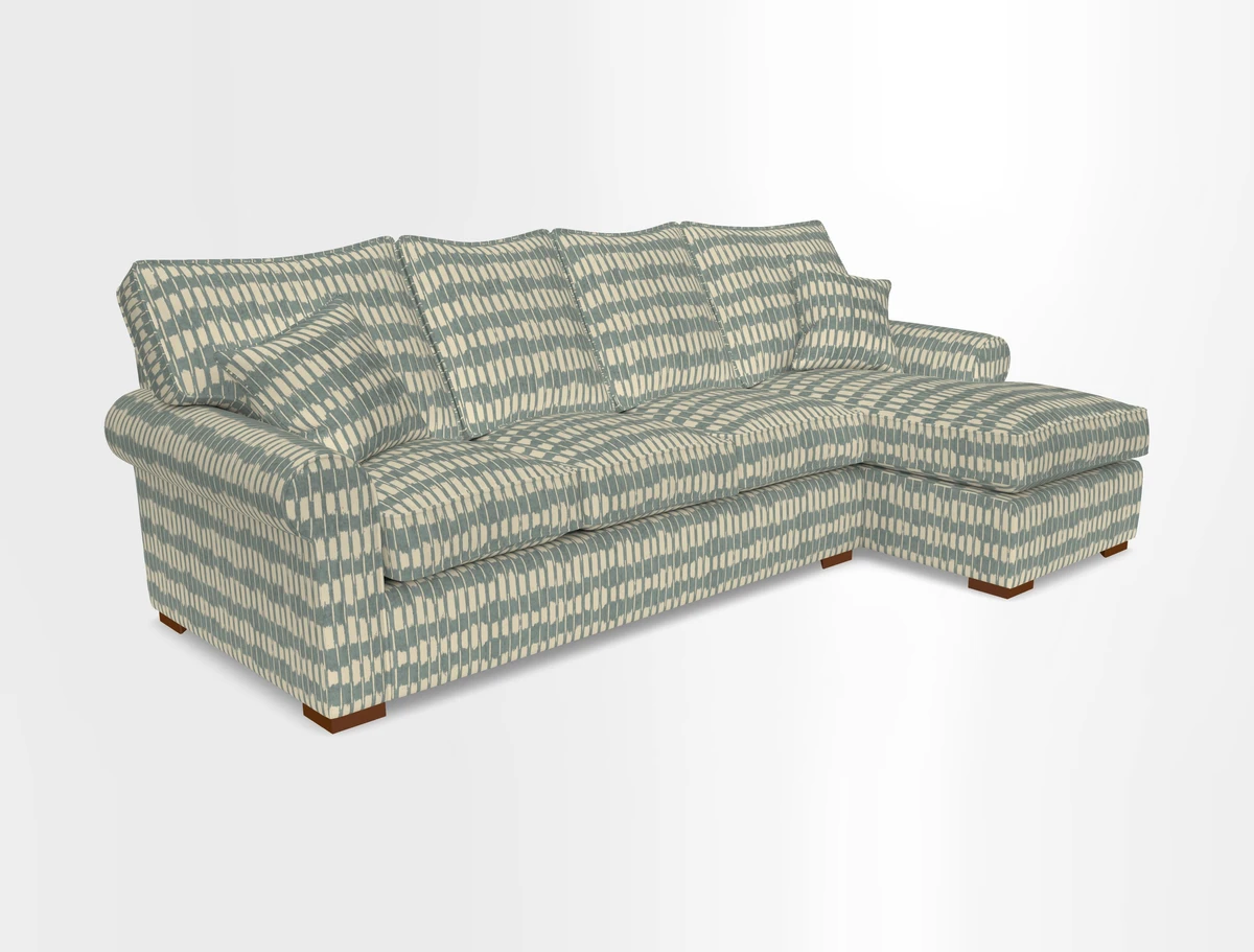 Upperton Chaise RHF in Two Tone Plain Biscuit - Loose cover option available
