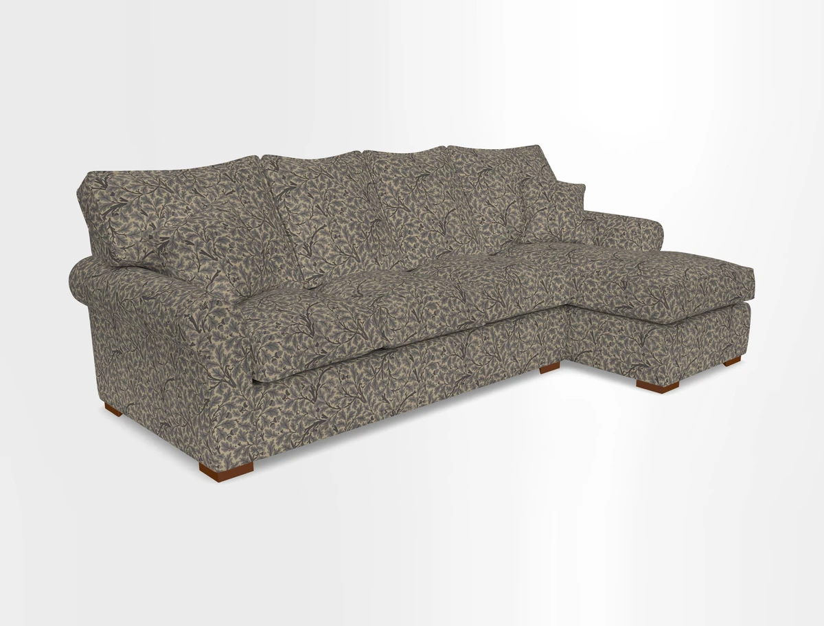 Upperton Chaise RHF in Two Tone Plain Biscuit - Loose cover option available