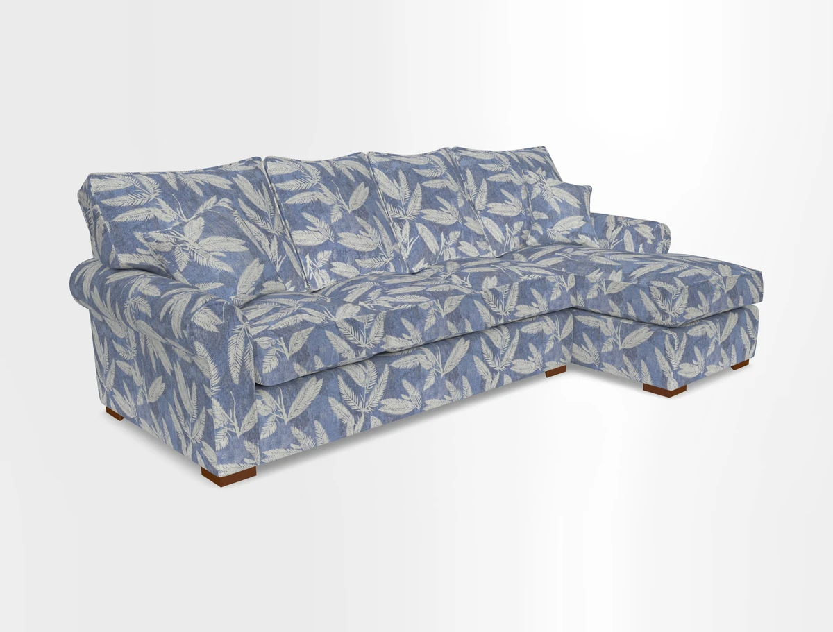 Upperton Chaise RHF in Two Tone Plain Biscuit - Loose cover option available