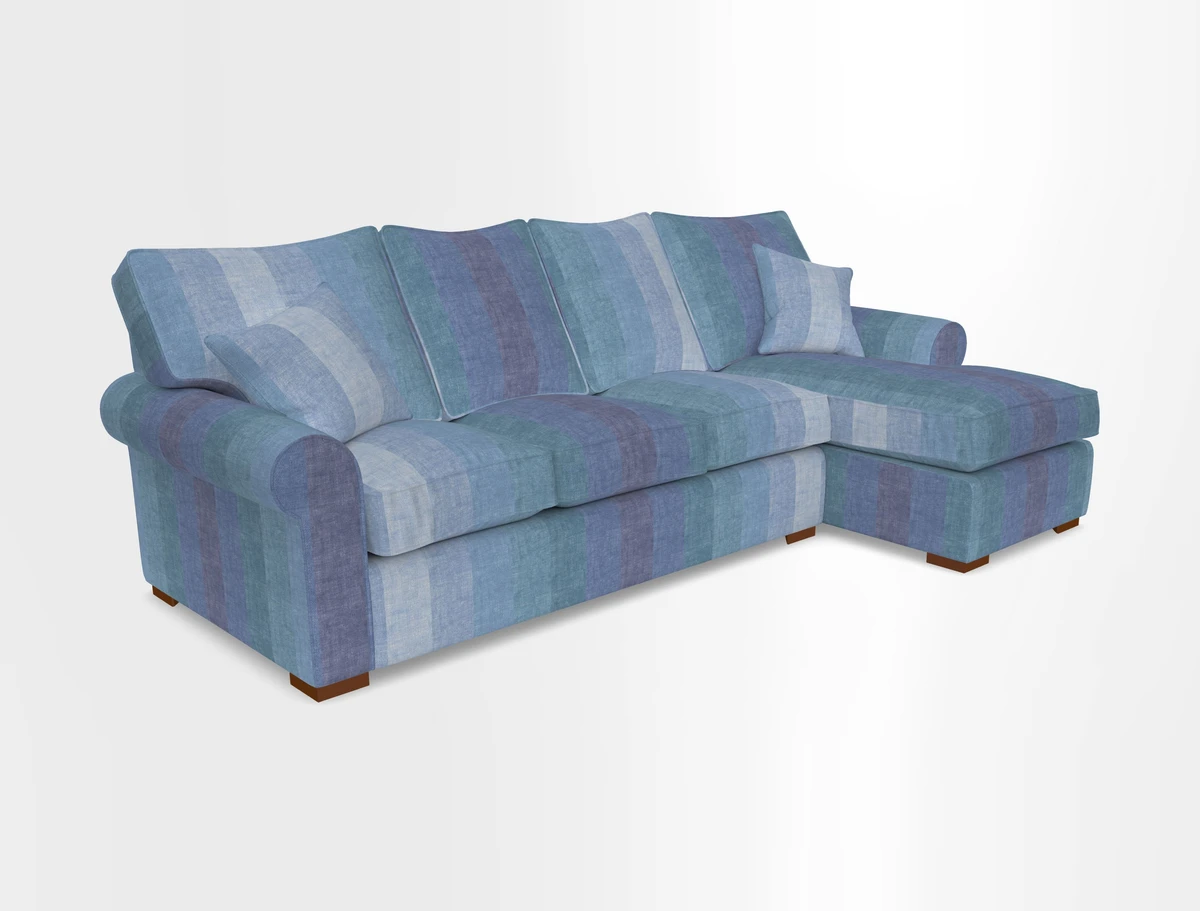 Upperton Chaise RHF in Two Tone Plain Biscuit - Loose cover option available