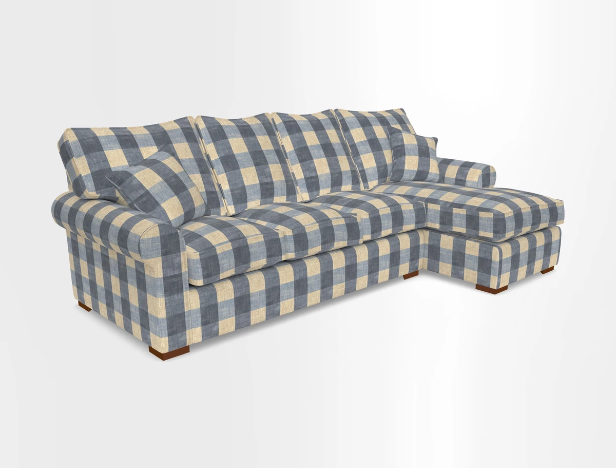 Upperton Chaise RHF in Two Tone Plain Biscuit - Loose cover option available
