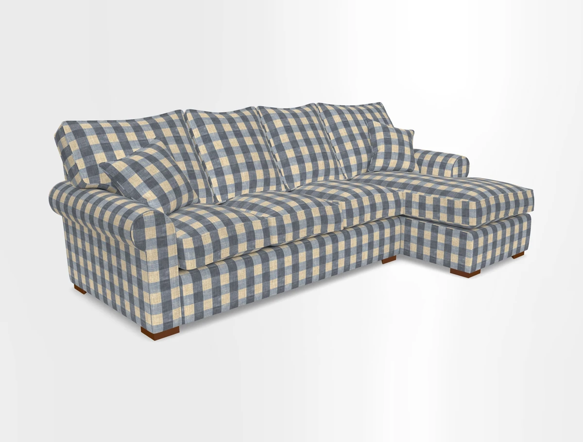 Upperton Chaise RHF in Two Tone Plain Biscuit - Loose cover option available