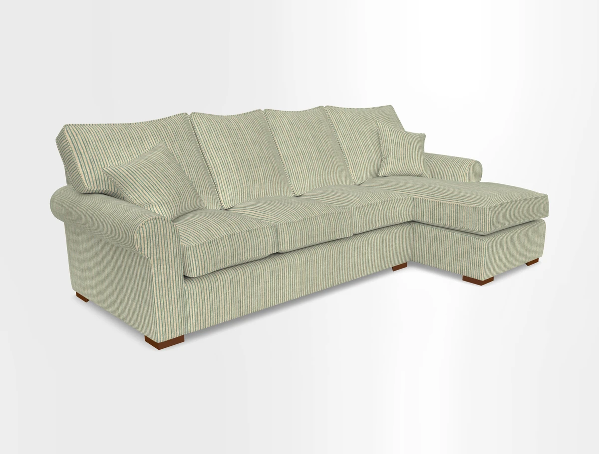 Upperton Chaise RHF in Two Tone Plain Biscuit - Loose cover option available