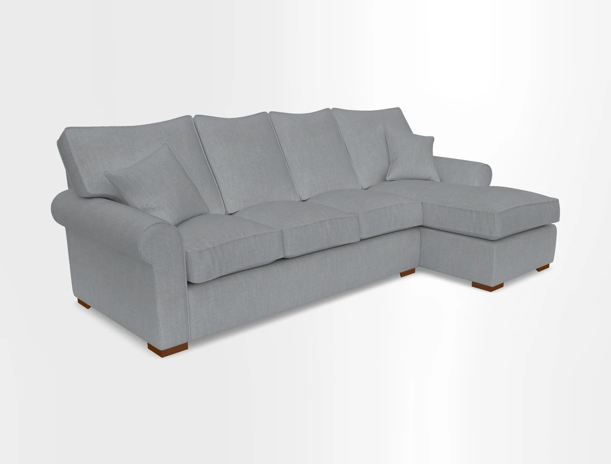 Upperton Chaise RHF in Two Tone Plain Biscuit - Loose cover option available