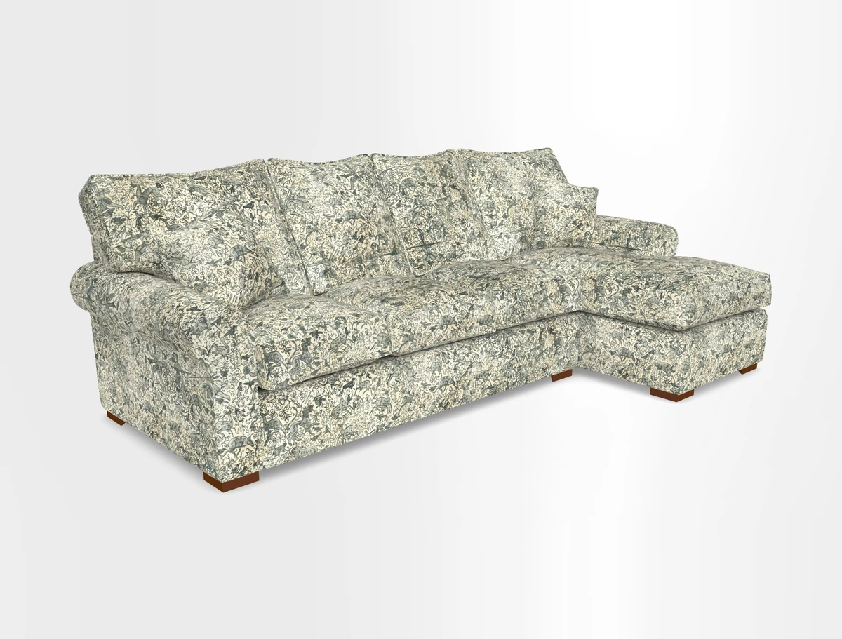 Upperton Chaise RHF in Two Tone Plain Biscuit - Loose cover option available