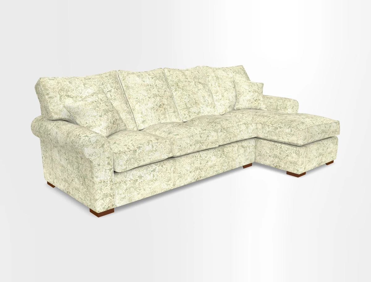 Upperton Chaise RHF in Two Tone Plain Biscuit - Loose cover option available
