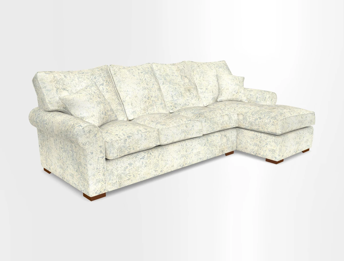 Upperton Chaise RHF in Two Tone Plain Biscuit - Loose cover option available