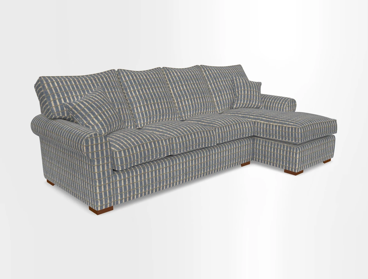 Upperton Chaise RHF in Two Tone Plain Biscuit - Loose cover option available