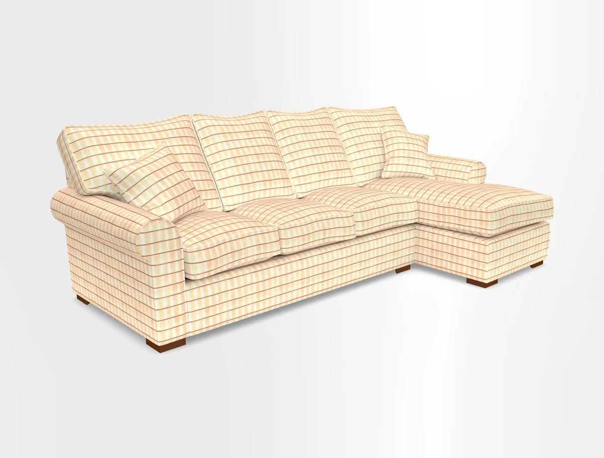 Upperton Chaise RHF in Two Tone Plain Biscuit - Loose cover option available