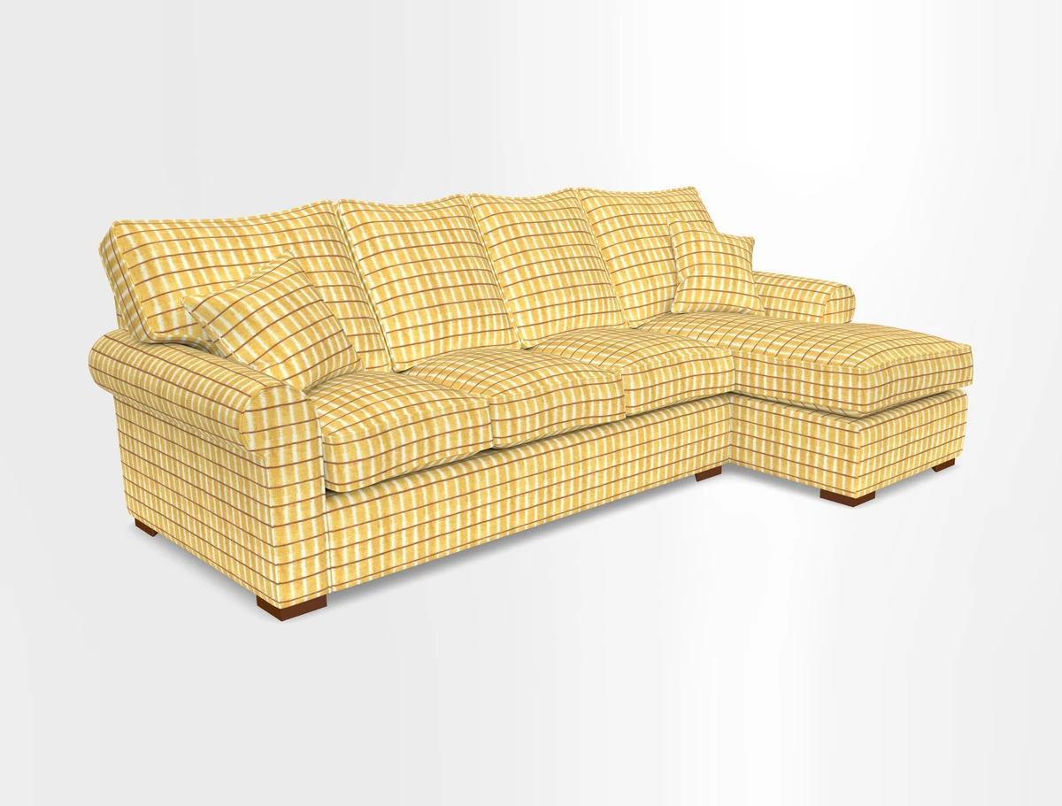 Upperton Chaise RHF in Two Tone Plain Biscuit - Loose cover option available