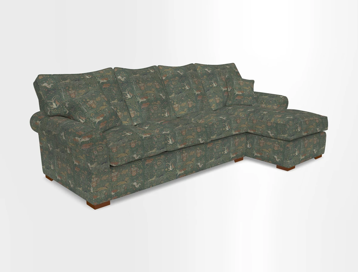 Upperton Chaise RHF in Two Tone Plain Biscuit - Loose cover option available