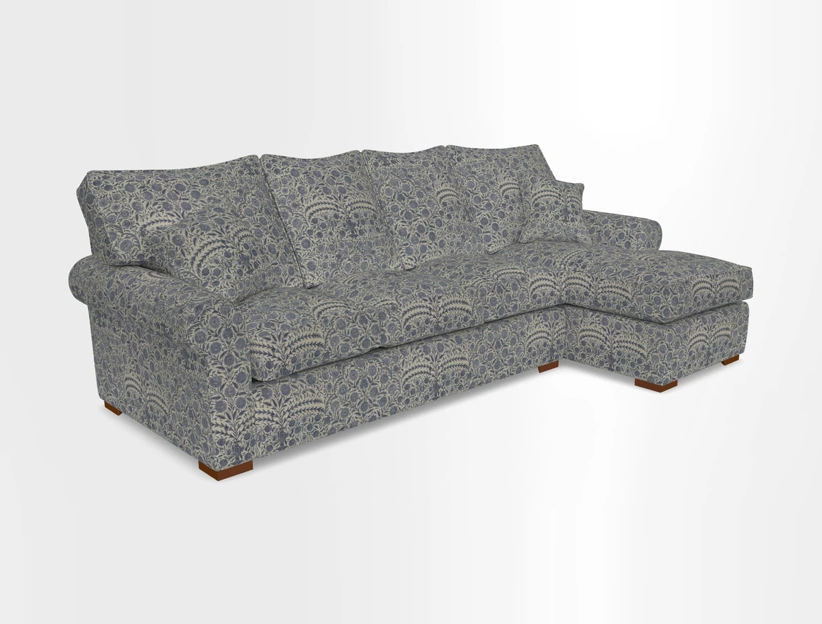 Upperton Chaise RHF in Two Tone Plain Biscuit - Loose cover option available