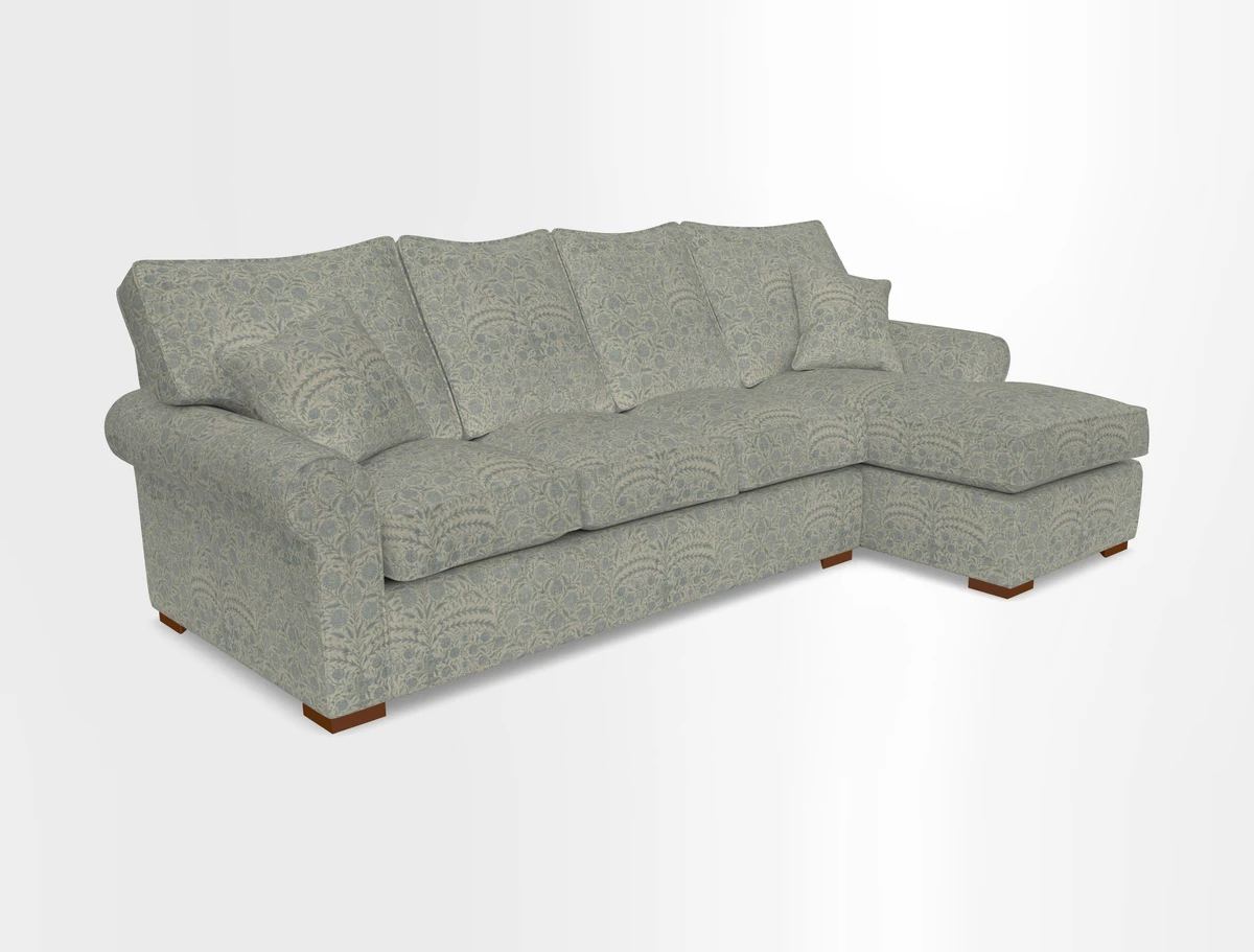 Upperton Chaise RHF in Two Tone Plain Biscuit - Loose cover option available