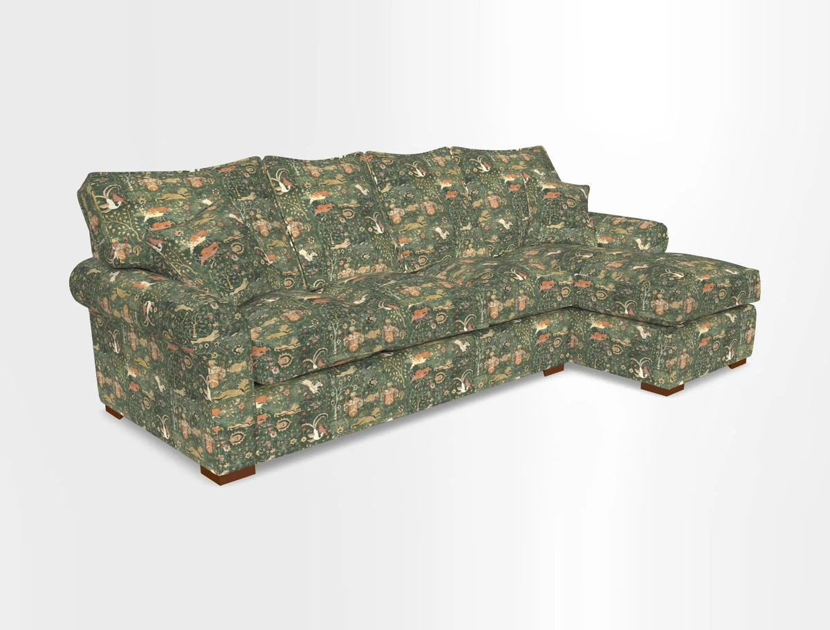 Upperton Chaise RHF in Two Tone Plain Biscuit - Loose cover option available