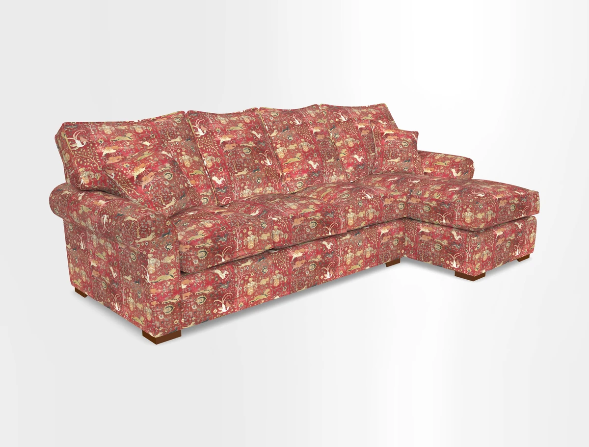 Upperton Chaise RHF in Two Tone Plain Biscuit - Loose cover option available