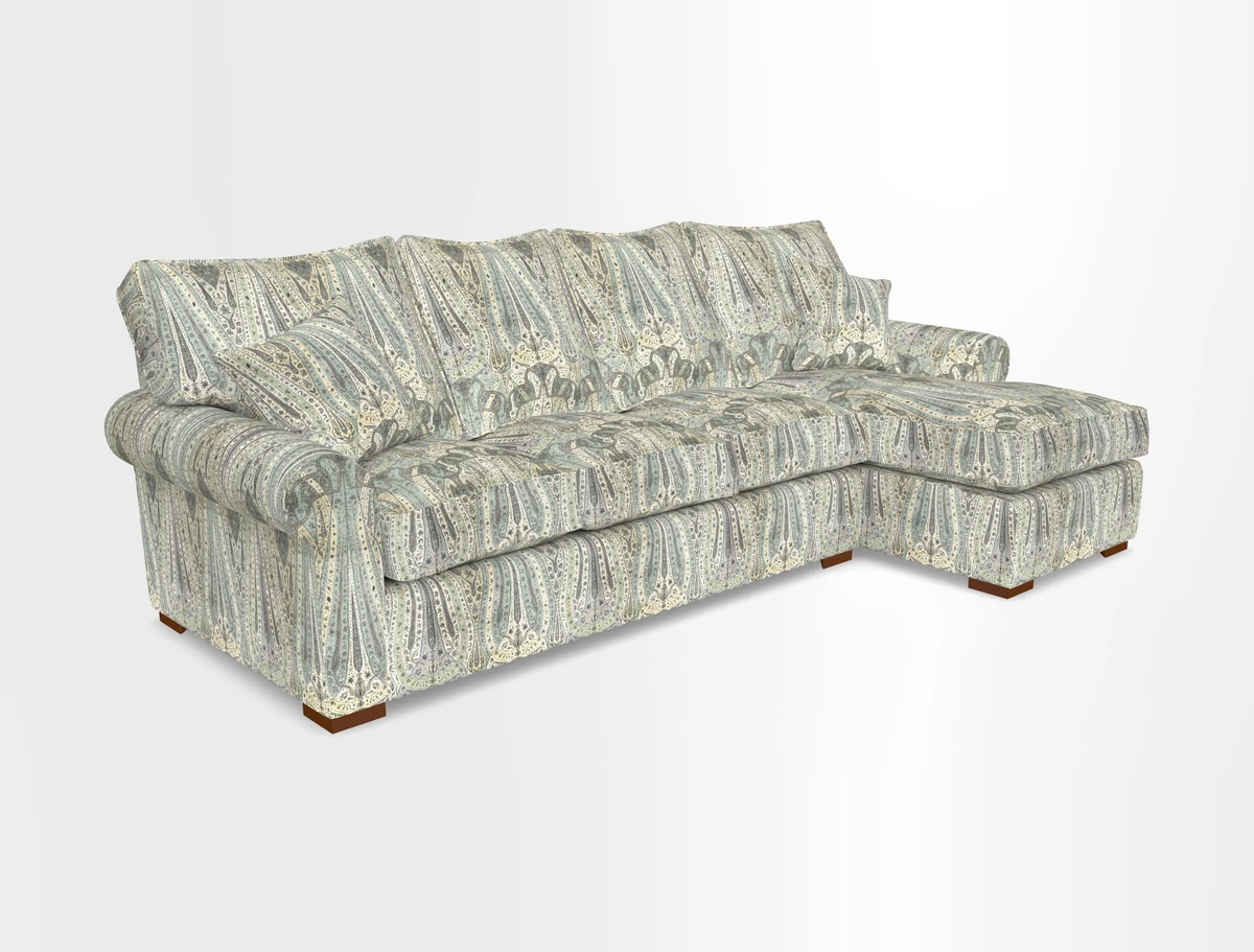 Upperton Chaise RHF in Two Tone Plain Biscuit - Loose cover option available