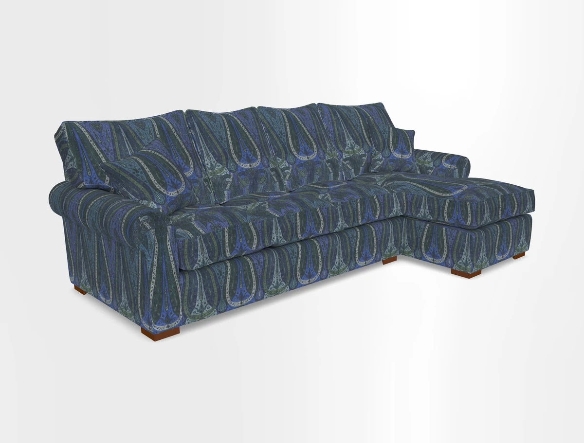 Upperton Chaise RHF in Two Tone Plain Biscuit - Loose cover option available