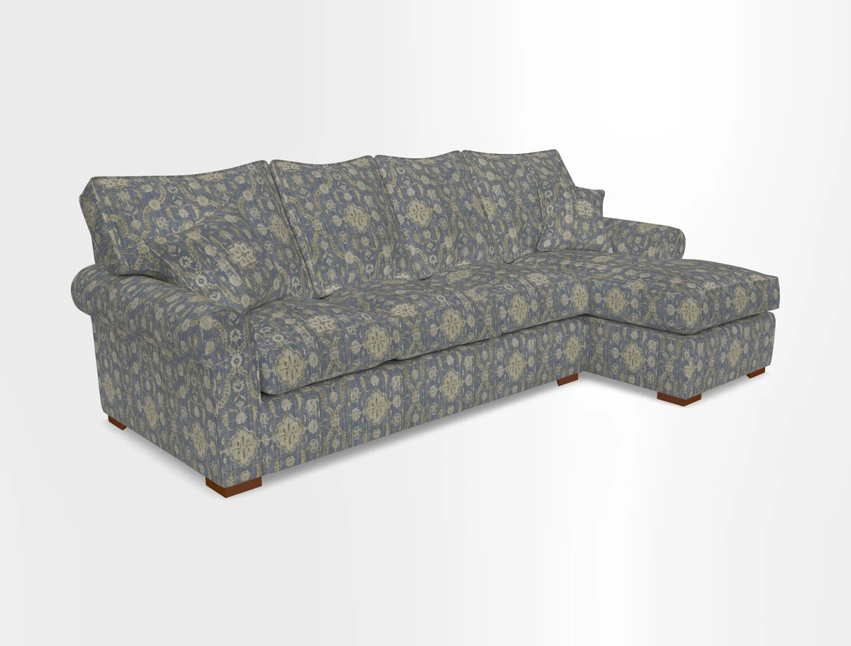 Upperton Chaise RHF in Two Tone Plain Biscuit - Loose cover option available