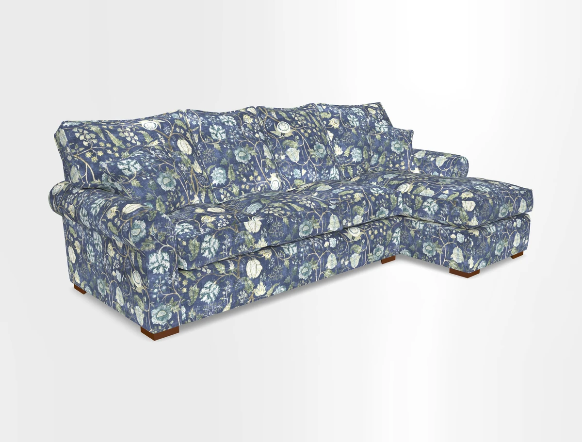 Upperton Chaise RHF in Two Tone Plain Biscuit - Loose cover option available