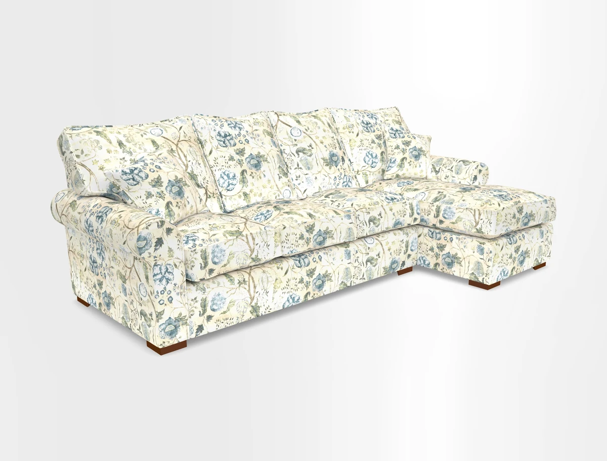 Upperton Chaise RHF in Two Tone Plain Biscuit - Loose cover option available