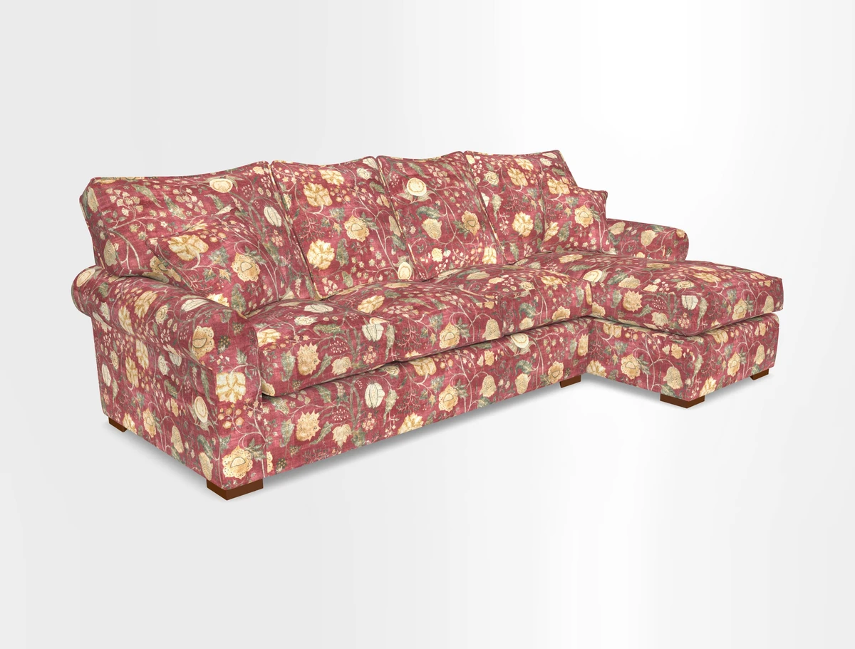 Upperton Chaise RHF in Two Tone Plain Biscuit - Loose cover option available