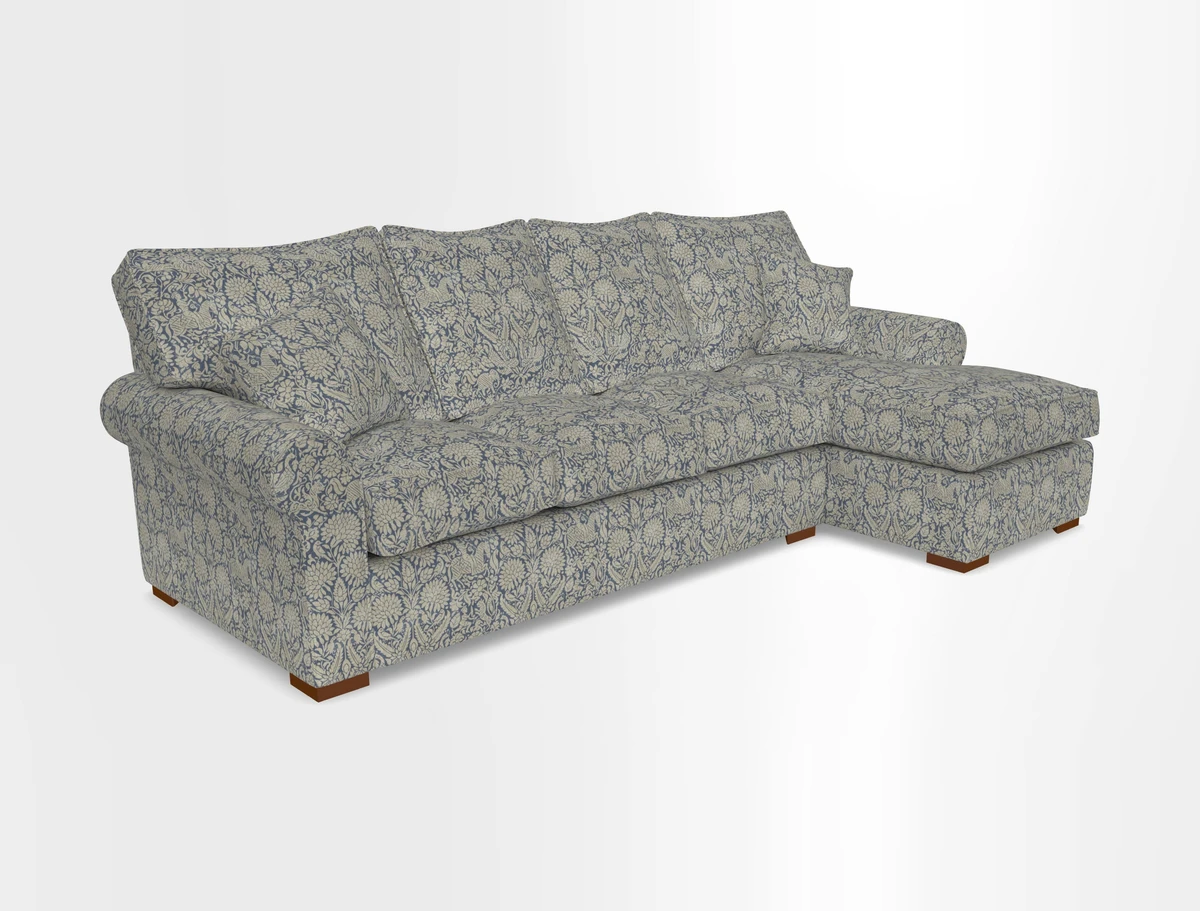 Upperton Chaise RHF in Two Tone Plain Biscuit - Loose cover option available