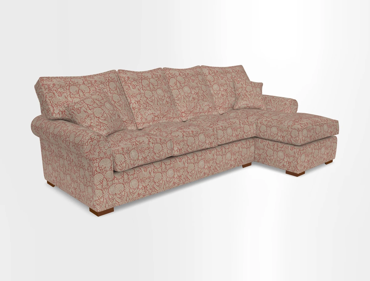 Upperton Chaise RHF in Two Tone Plain Biscuit - Loose cover option available