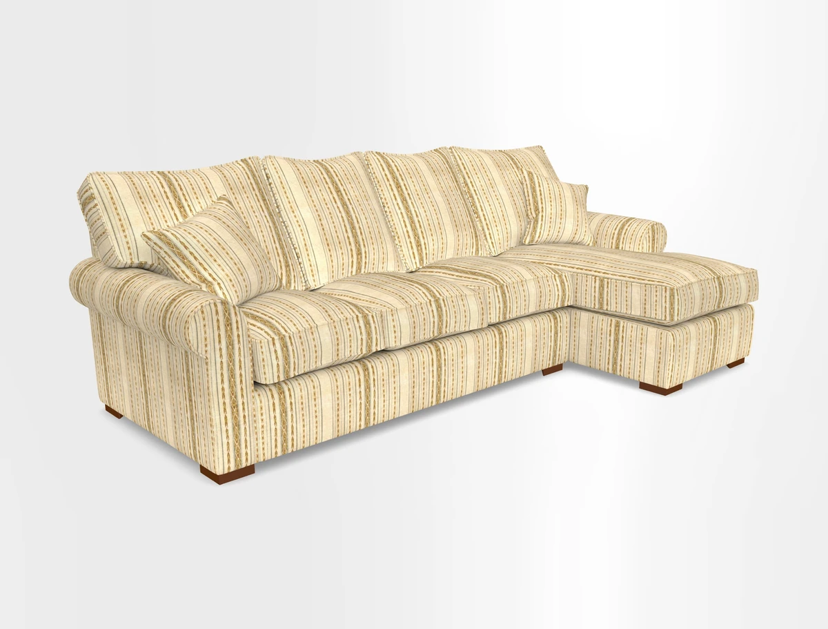 Upperton Chaise RHF in Two Tone Plain Biscuit - Loose cover option available