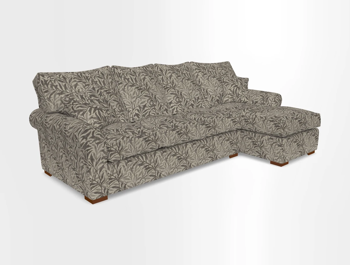 Upperton Chaise RHF in Two Tone Plain Biscuit - Loose cover option available