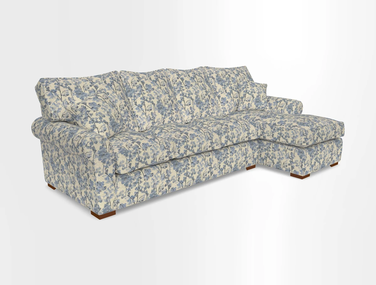 Upperton Chaise RHF in Two Tone Plain Biscuit - Loose cover option available