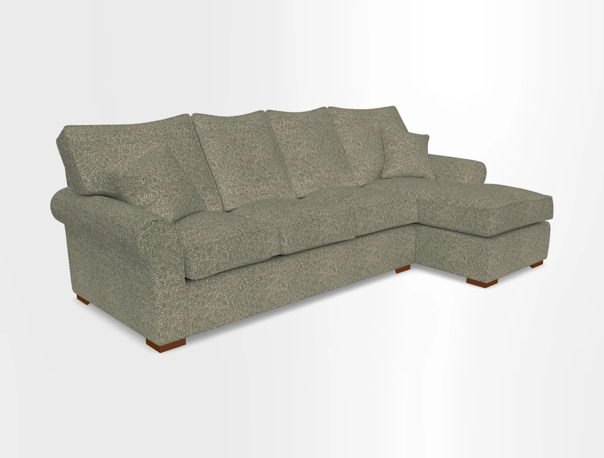 Upperton Chaise RHF in Two Tone Plain Biscuit - Loose cover option available