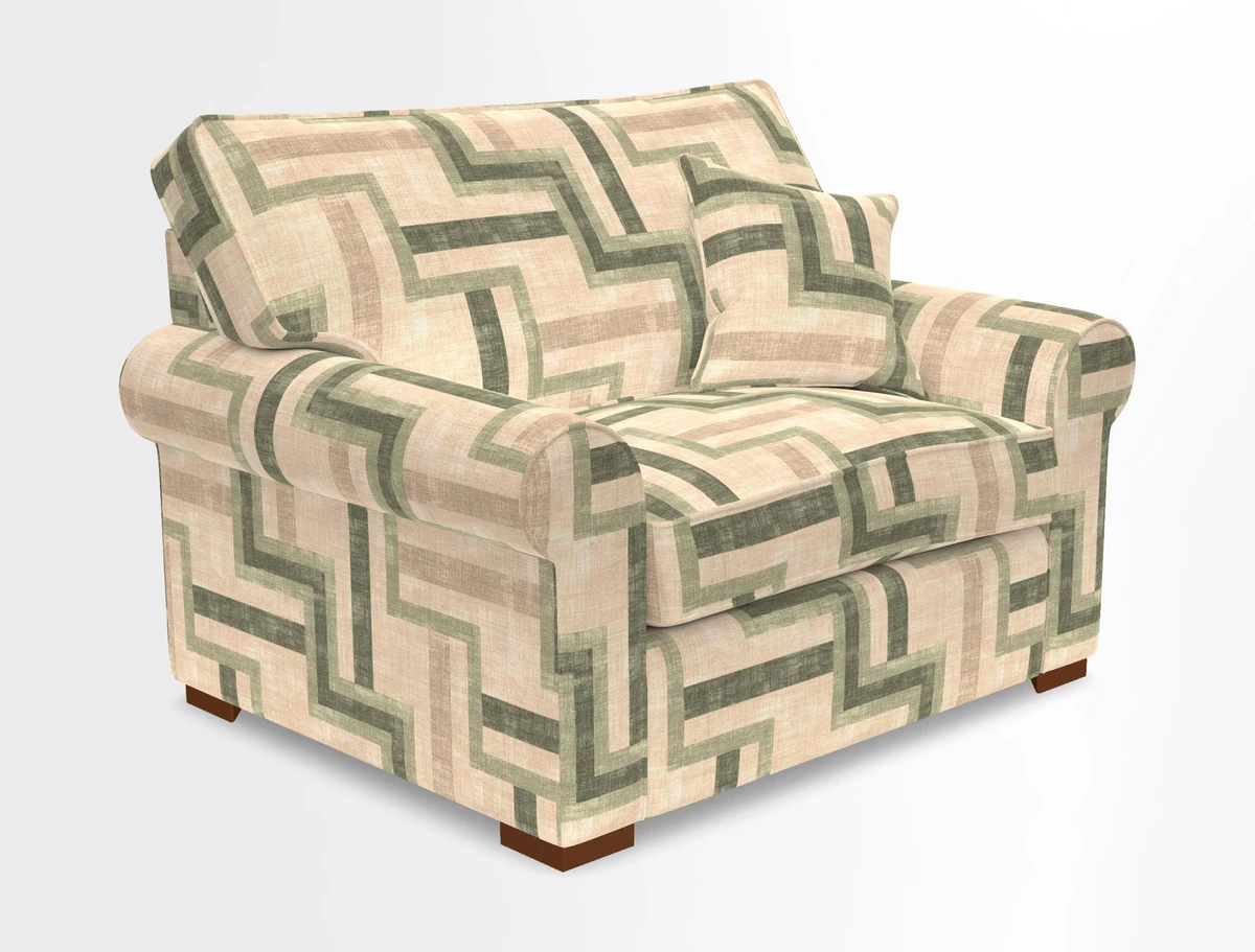 Upperton Snuggler Loose Cover in Two Tone Plain Biscuit - Loose cover option available