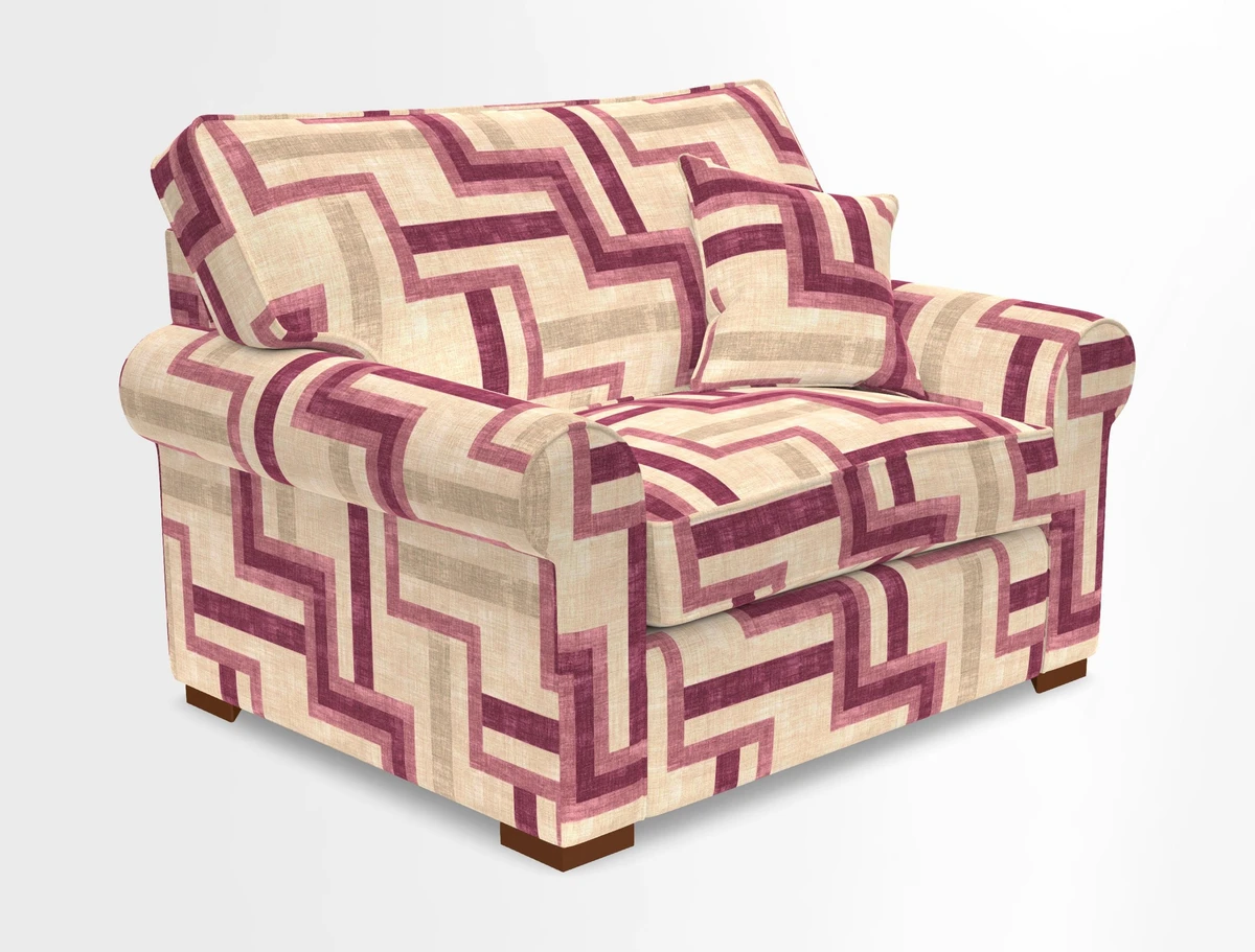 Upperton Snuggler Loose Cover in Two Tone Plain Biscuit - Loose cover option available