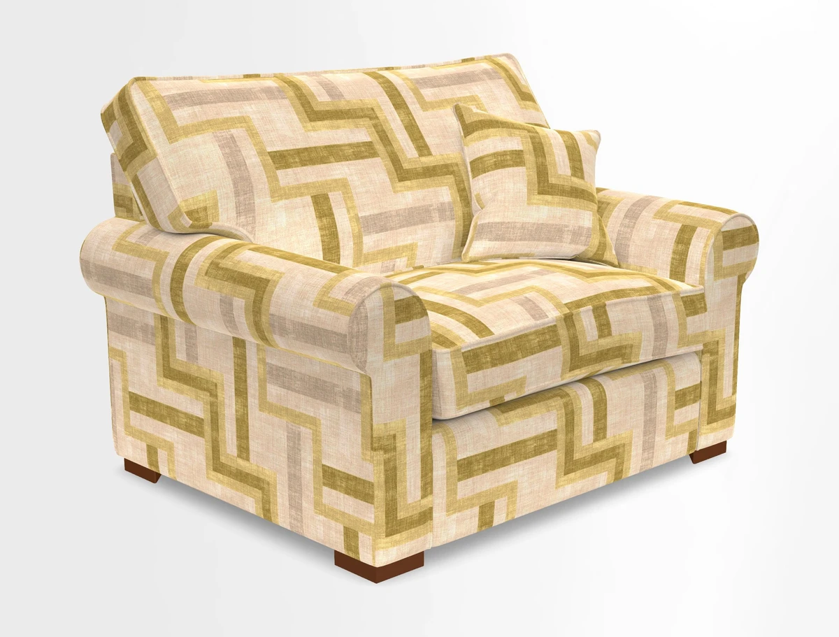 Upperton Snuggler Loose Cover in Two Tone Plain Biscuit - Loose cover option available
