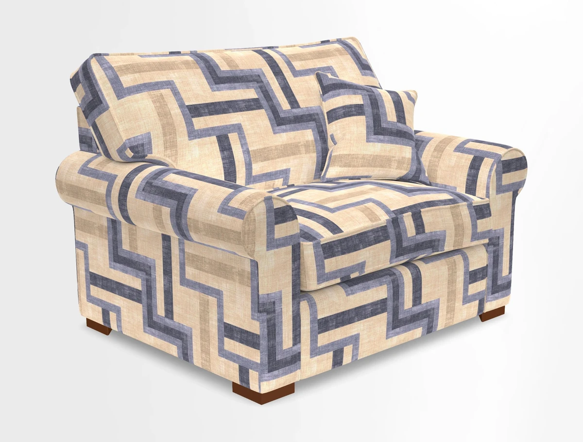 Upperton Snuggler Loose Cover in Two Tone Plain Biscuit - Loose cover option available