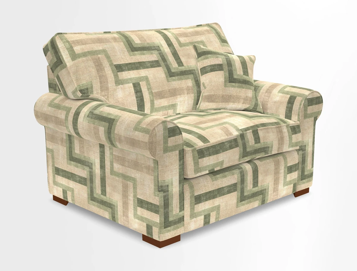Upperton Snuggler Loose Cover in Two Tone Plain Biscuit - Loose cover option available