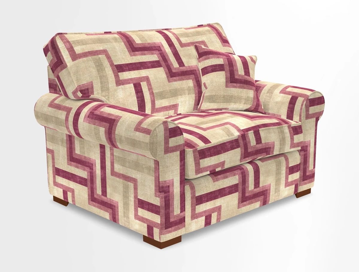 Upperton Snuggler Loose Cover in Two Tone Plain Biscuit - Loose cover option available