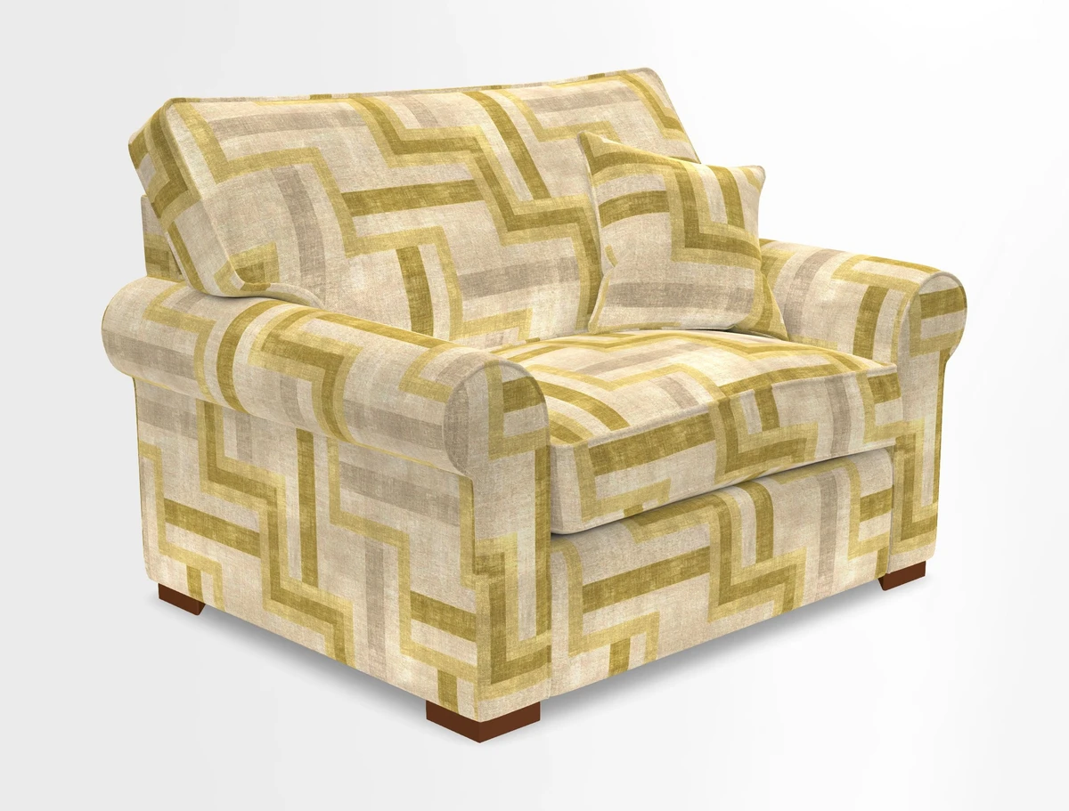 Upperton Snuggler Loose Cover in Two Tone Plain Biscuit - Loose cover option available