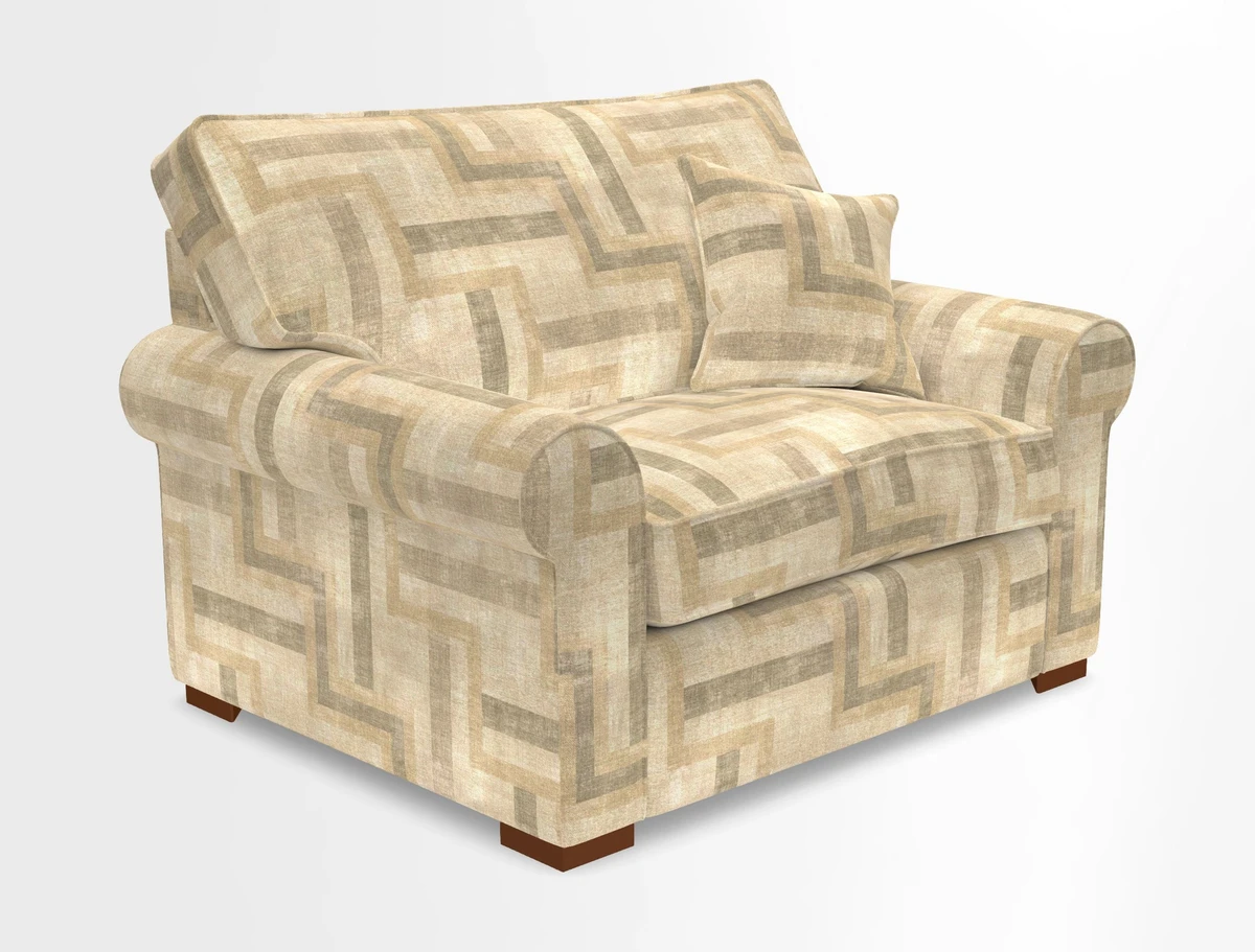 Upperton Snuggler Loose Cover in Two Tone Plain Biscuit - Loose cover option available