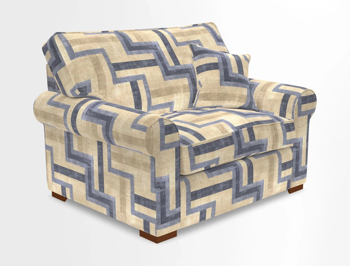 Upperton Snuggler Loose Cover in Two Tone Plain Biscuit - Loose cover option available