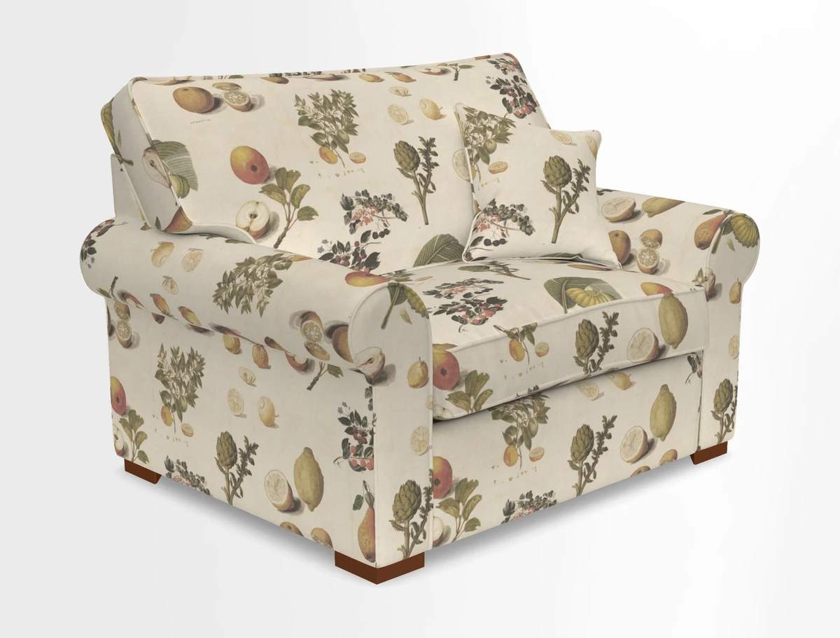 Upperton Snuggler Loose Cover in Two Tone Plain Biscuit - Loose cover option available