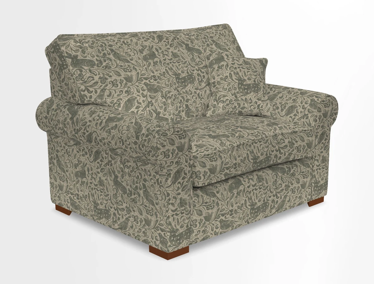 Upperton Snuggler Loose Cover in Two Tone Plain Biscuit - Loose cover option available