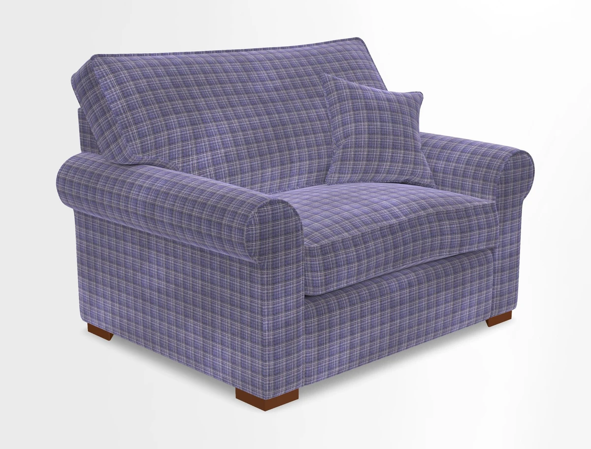 Upperton Snuggler Loose Cover in Two Tone Plain Biscuit - Loose cover option available
