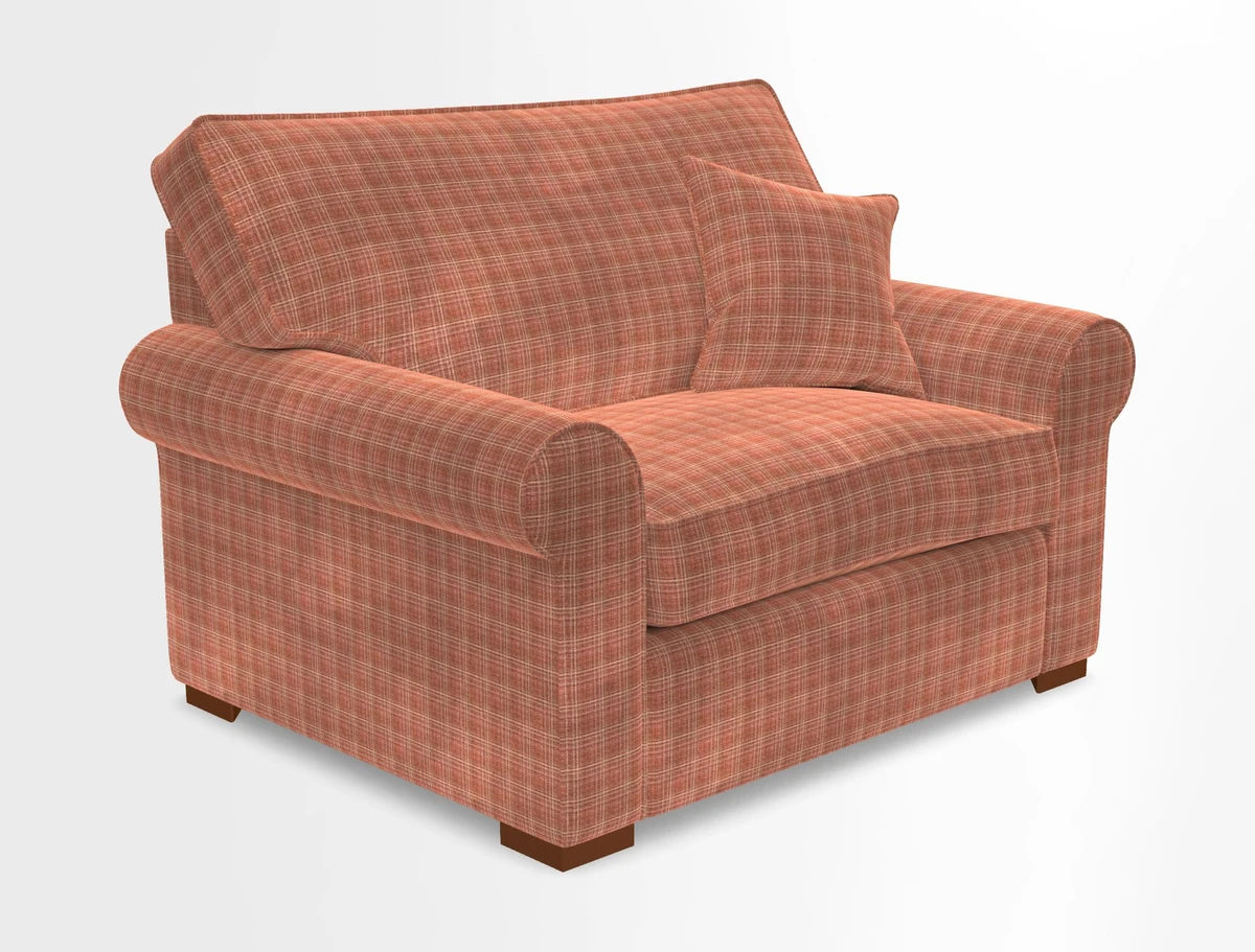 Upperton Snuggler Loose Cover in Two Tone Plain Biscuit - Loose cover option available