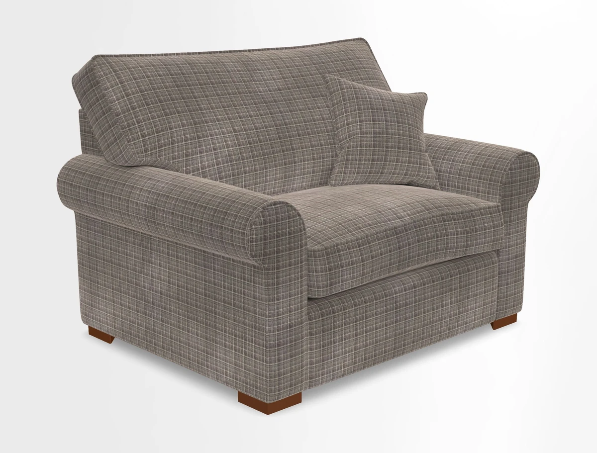 Upperton Snuggler Loose Cover in Two Tone Plain Biscuit - Loose cover option available