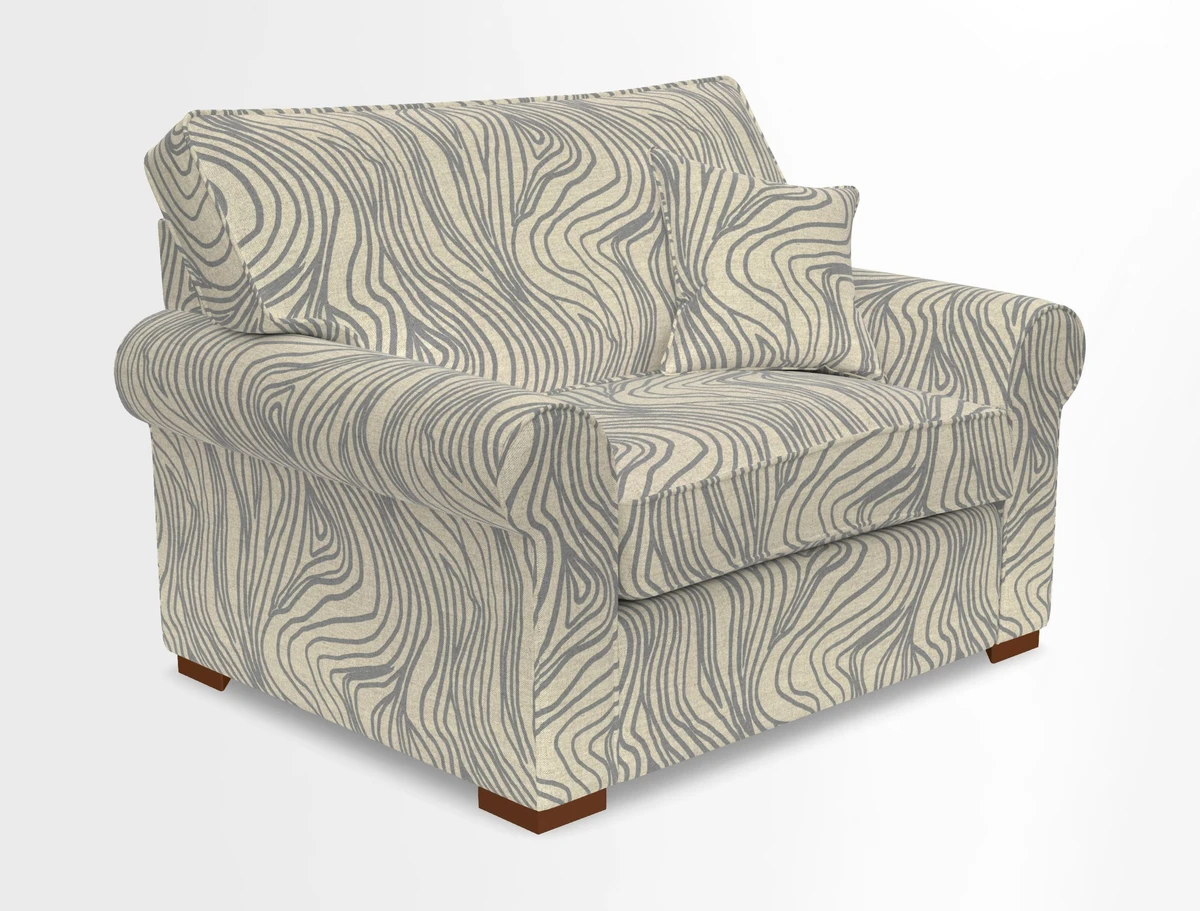 Upperton Snuggler Loose Cover in Two Tone Plain Biscuit - Loose cover option available
