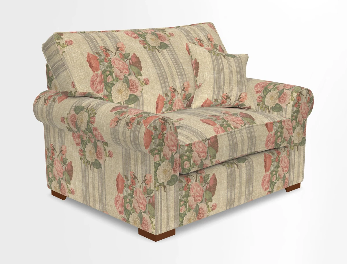 Upperton Snuggler Loose Cover in Two Tone Plain Biscuit - Loose cover option available