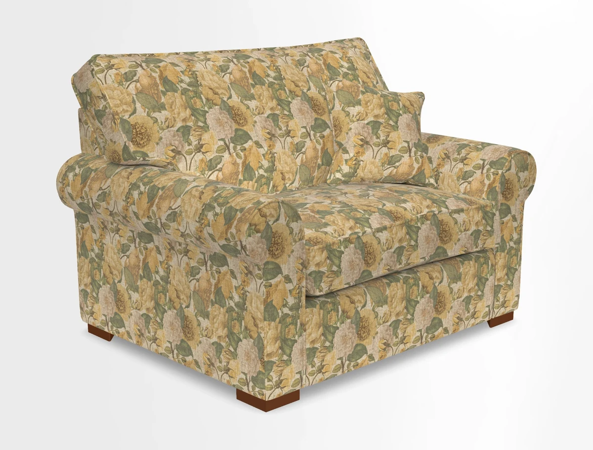 Upperton Snuggler Loose Cover in Two Tone Plain Biscuit - Loose cover option available